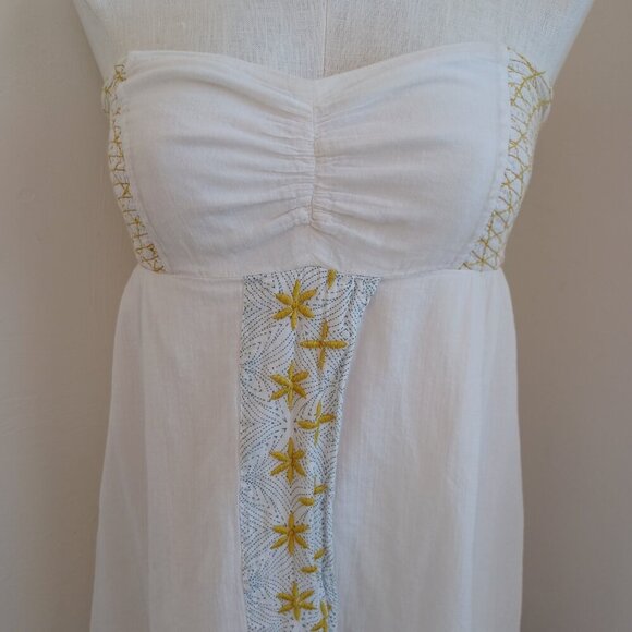Free People Strapless Embroidered Midi Dress Star of India Womens Small - Picture 5 of 15